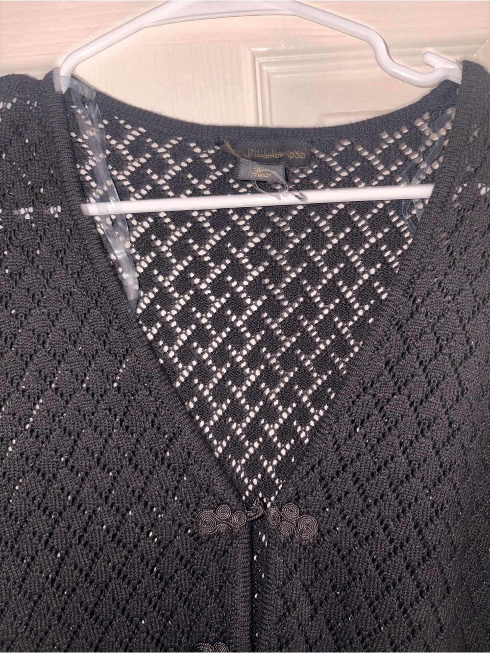 House of Harlow 1960 Black Crochet Swim Coverup - Picture 3 of 6